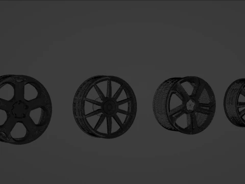 रिम्स का सेट 4 रिम्स 3D मॉडल