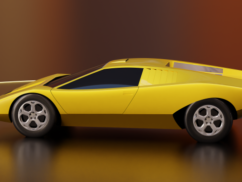 Countach LP 500 - classic sport car 3D 模型