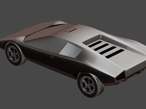 Countach LP 500 - classic sport car 3D 模型