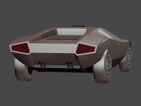 Countach LP 500 - classic sport car 3D 模型