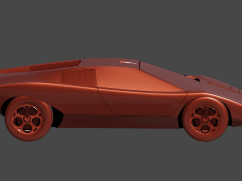 Countach LP 500 - classic sport car 3D 模型