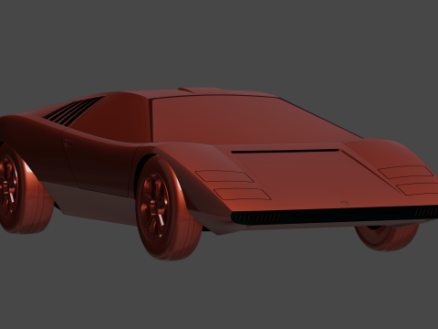 Countach LP 500 - classic sport car 3D 模型