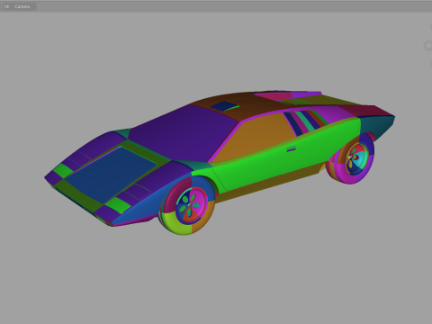 Countach LP 500 - classic sport car 3D 模型