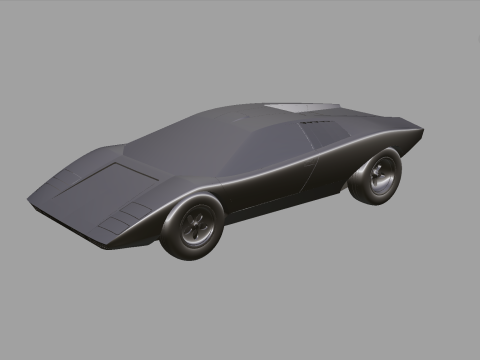 Countach LP 500 - classic sport car 3D 模型
