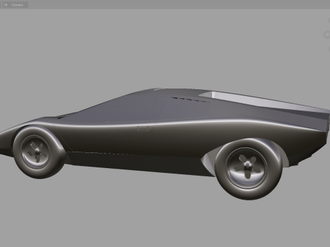 Countach LP 500 - classic sport car 3D 模型