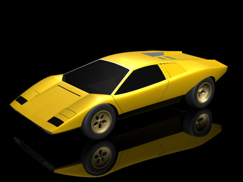 Countach LP 500 - classic sport car 3D 模型