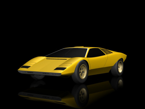 Countach LP 500 - classic sport car 3D 模型