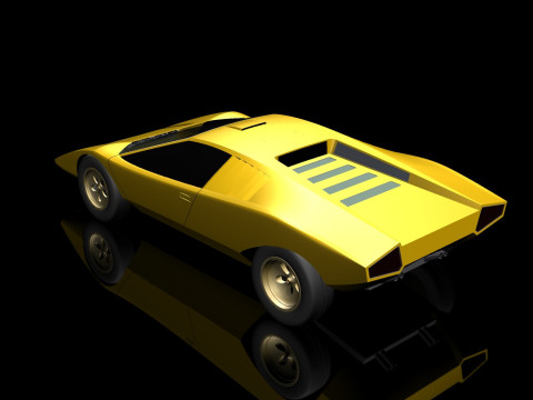 Countach LP 500 - classic sport car 3D 模型