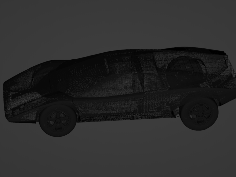 Countach LP 500 - classic sport car 3D 模型