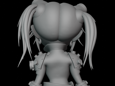 SteamPunk Girl Cartoon-style 3D Model