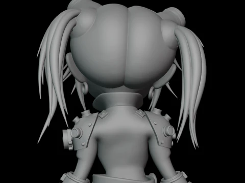SteamPunk Girl Cartoon-style 3D Model