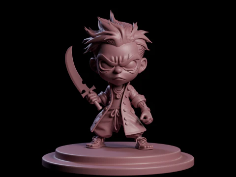 स्टाइलिश पंक बॉय 3D मॉडल