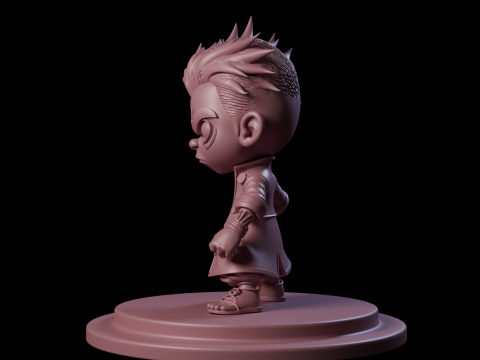 Stylized Punk Boy 3D Model