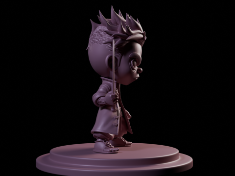Stylized Punk Boy 3D Model