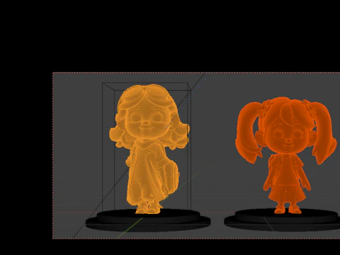 Schol Girl Cartoon 3D Model