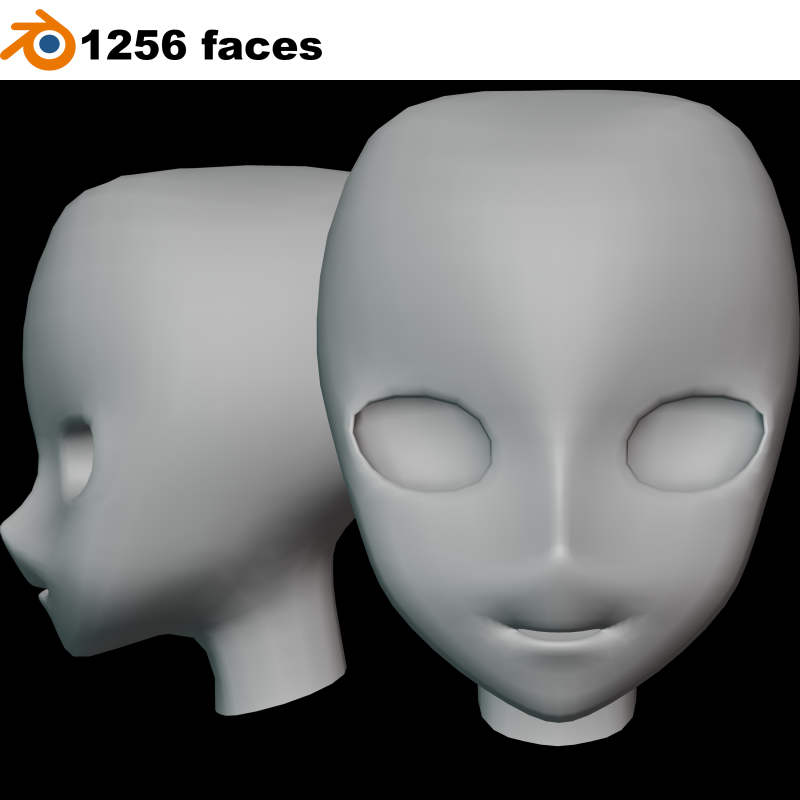 3Dヘッドメッシュアニメ漫画 3Dモデル .c4d .max .obj .3ds .fbx .stl .blend 