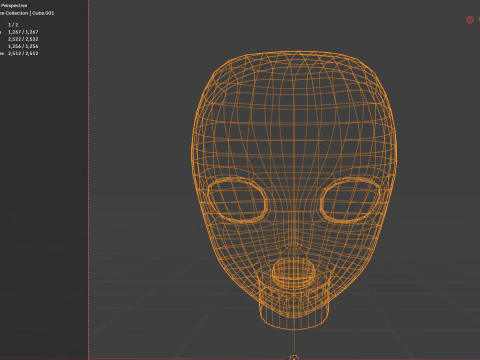 3d head mesh animecartoon 3D Model