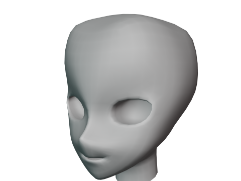 3Dヘッドメッシュアニメ漫画 3Dモデル