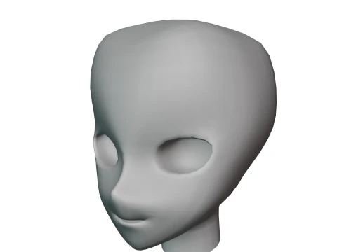 3d head mesh animecartoon 3D Model