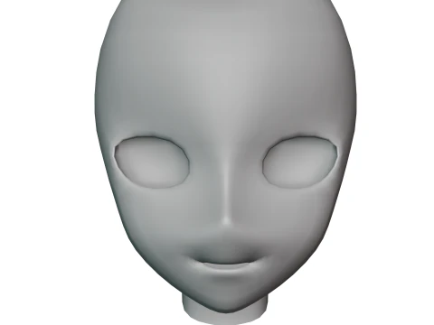 3d head mesh animecartoon 3D Model