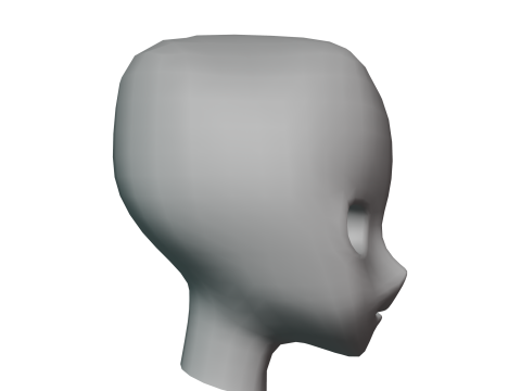 3Dヘッドメッシュアニメ漫画 3Dモデル