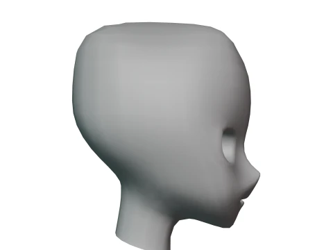 3d head mesh animecartoon 3D Model