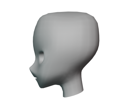 3Dヘッドメッシュアニメ漫画 3Dモデル