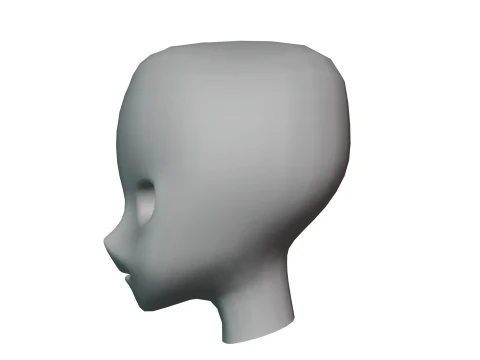 3d head mesh animecartoon 3D Model