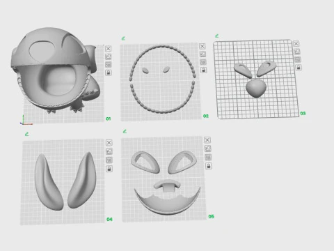 Contenedor de palomias de stich 3D Print Model