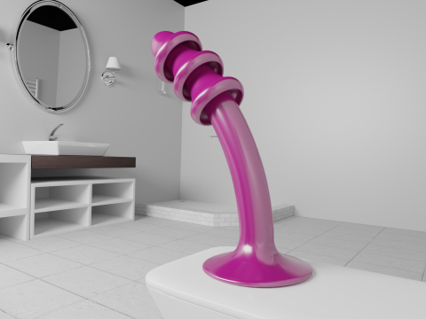 Adult Toy triple mushroom head penis 3D मॉडल