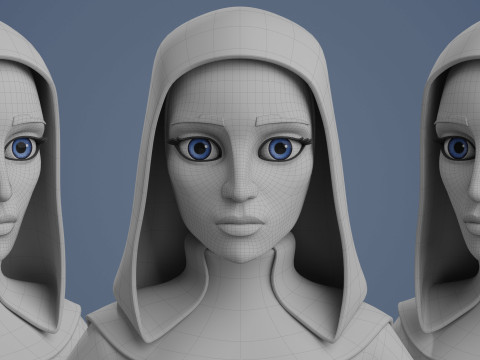 Star Wars Barriss Offee 3D Blender Model Rigged 3D मॉडल