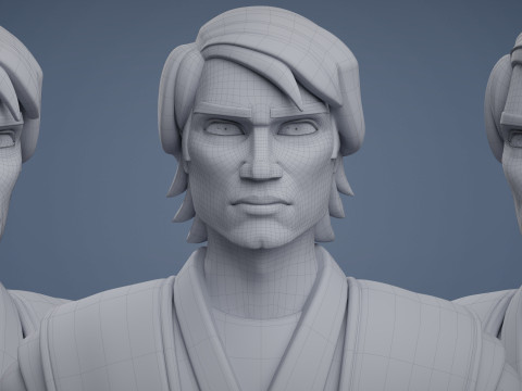 Star Wars Anakin Skywalker 3D Blender Model Rigged 3D Model