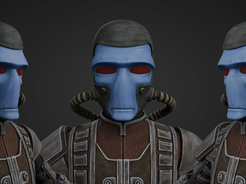 Star Wars Cad Bane 3D Blender Model Rigged Model 3D