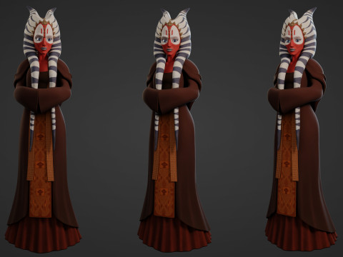 Star Wars Shaak Tii 3D Blender Model Rigged blend 3D Модель