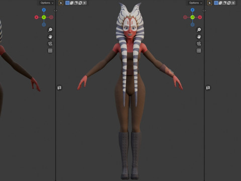 Star Wars Shaak Tii 3D Blender Model Rigged blend 3D Модель