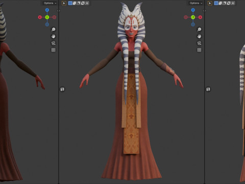 Star Wars Shaak Tii 3D Blender Model Rigged blend 3D Модель
