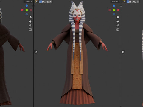 Star Wars Shaak Tii 3D Blender Model Rigged blend 3D Модель
