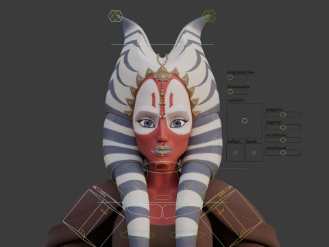 Star Wars Shaak Tii 3D Blender Model Rigged blend 3D Модель