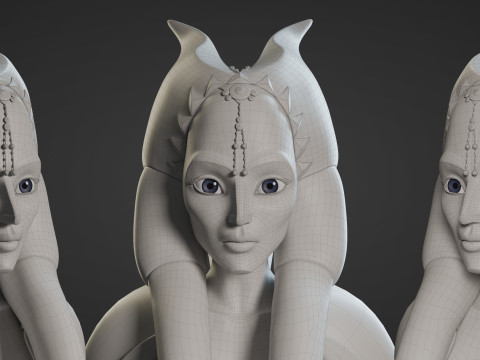 Star Wars Shaak Tii 3D Blender Model Rigged blend 3D Модель