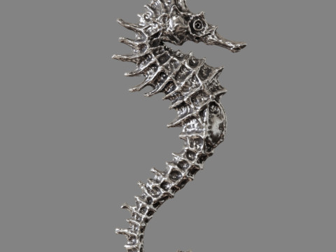 Gothic seahorse pendant Modelo de Impressão 3D