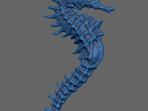 Gothic seahorse pendant Modelo de Impressão 3D