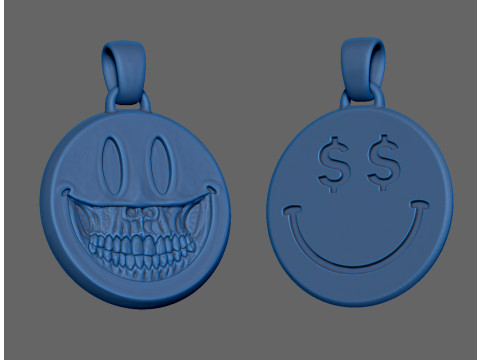 SmilingFacePendant 3D 프린트 모델