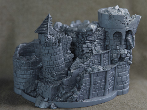 A dilapidated castle 3Dプリントモデル