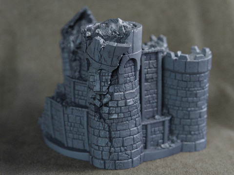 A dilapidated castle 3Dプリントモデル