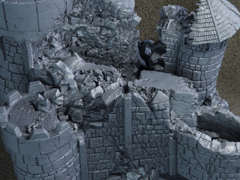 A dilapidated castle 3Dプリントモデル