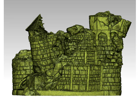 A dilapidated castle 3D Print Model