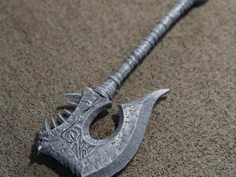 Handed axe 3D Print Model