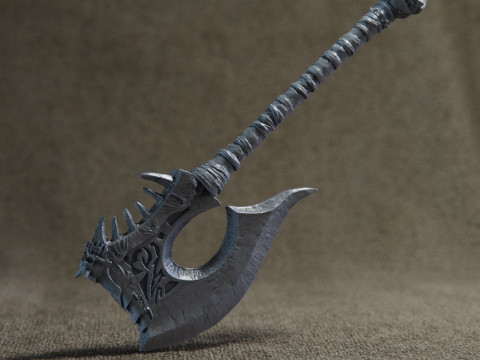 Handed axe 3Dプリントモデル