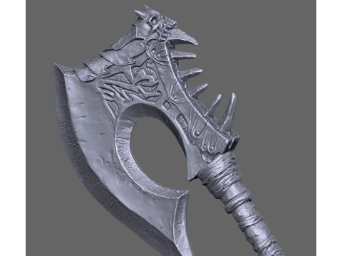 Handed axe 3D Print Model