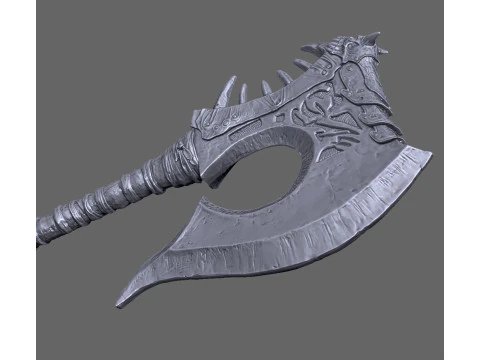 Handed axe 3D Print Model